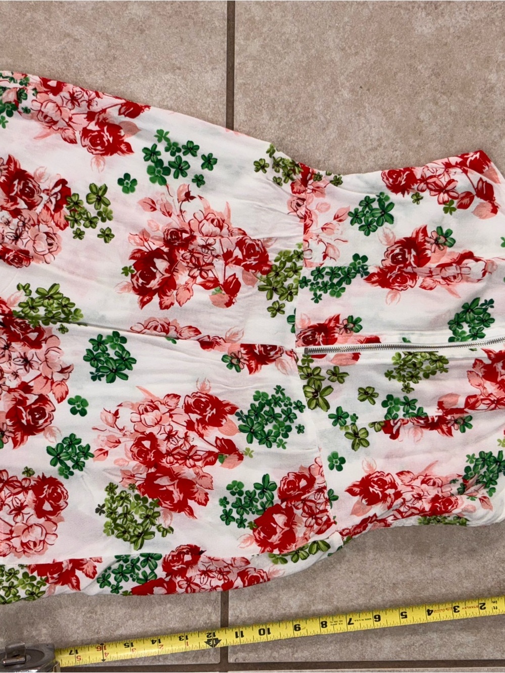 love, Fire Red & Green Floral High-Waist Women’s Shorts